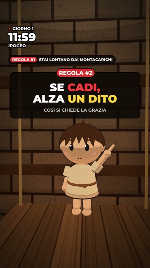 Regola 2: se cadi, alza un dito