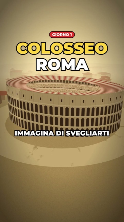 Il Colosseo con il titolo